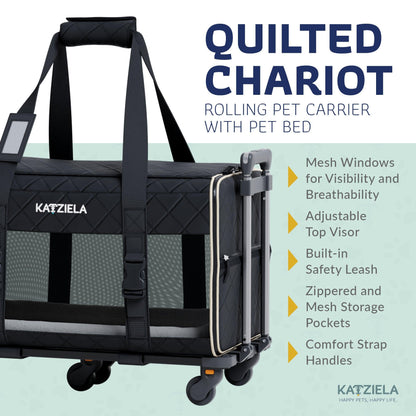 Katziela Quilted Chariot telescopic handle detail