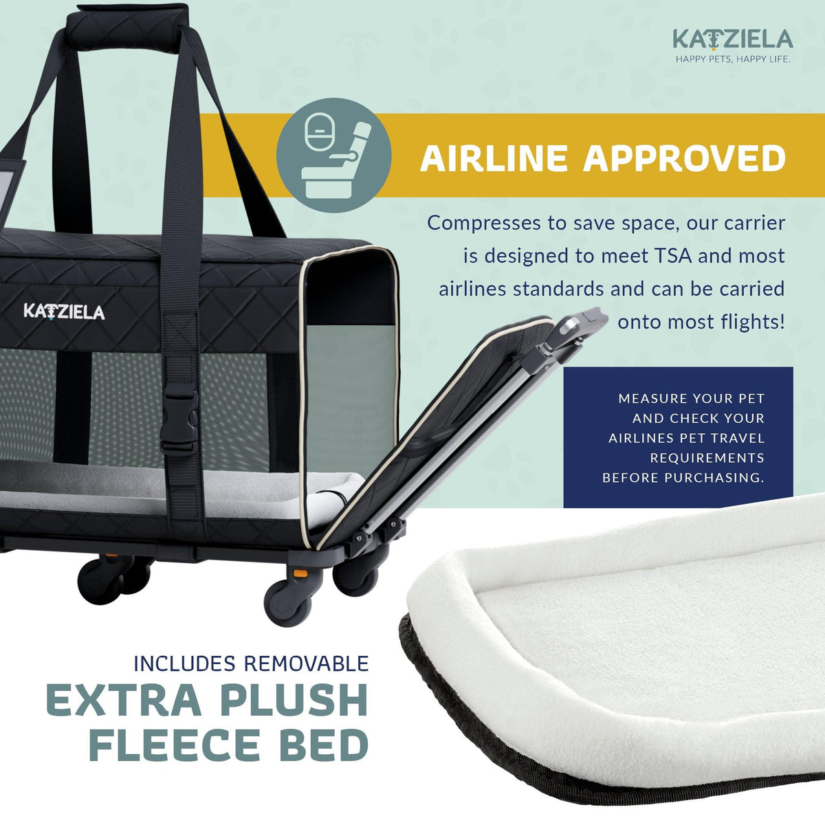Quilted Chariot pet carrier travel configuration