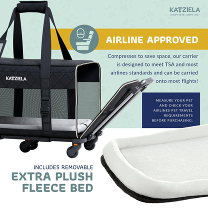 Quilted Chariot pet carrier travel configuration