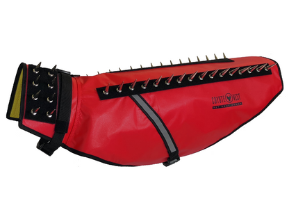 CoyoteVest Protective Dog Vest red color view