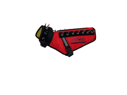 CoyoteVest Protective Dog Vest red color view