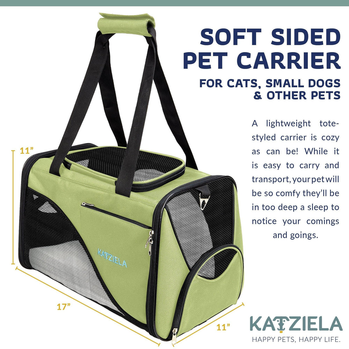 Katziela Safari Sleeper Pet Carrier side view