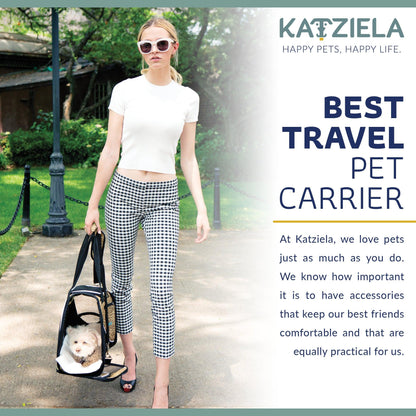 Katziela Safari Sleeper Pet Carrier lifestyle view