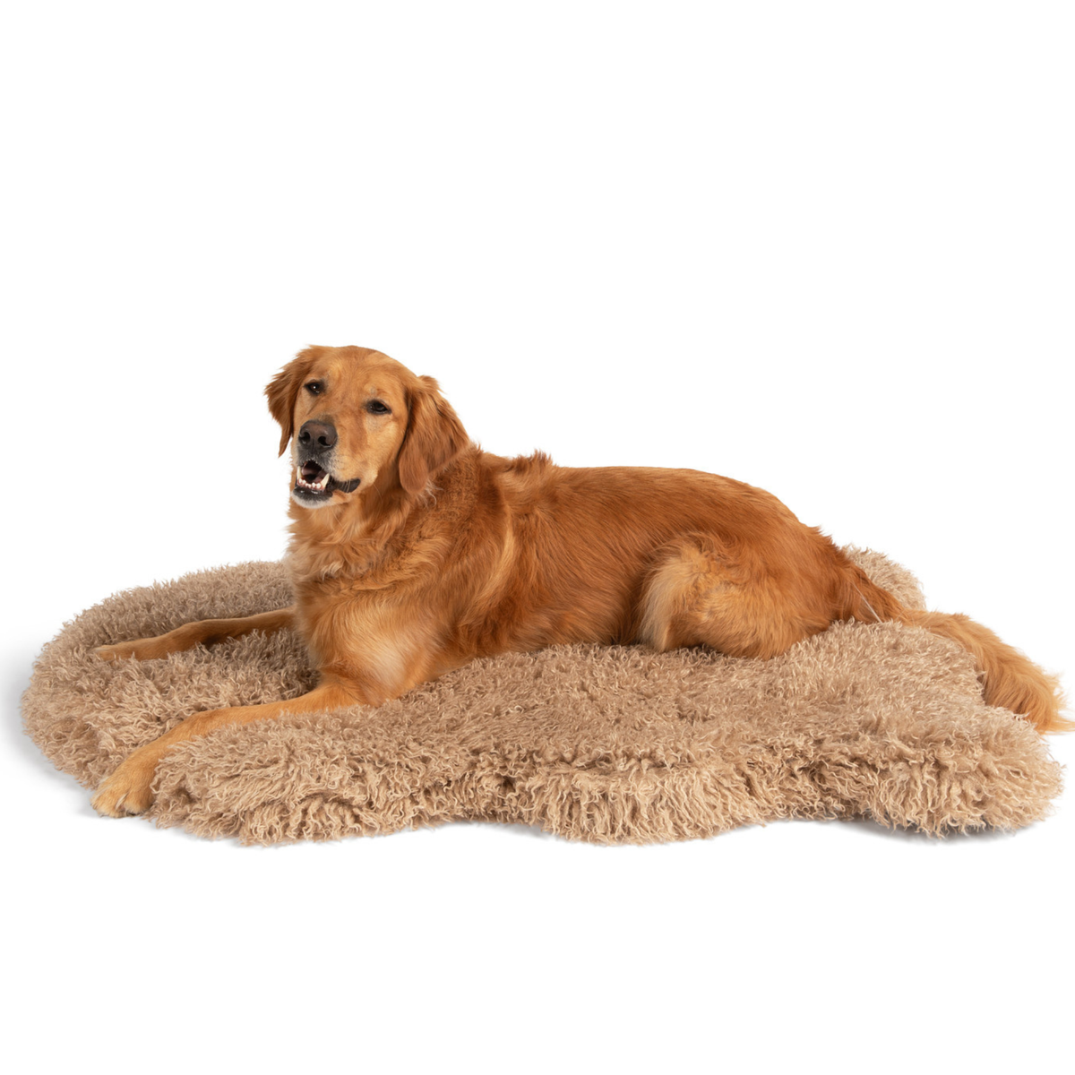 PupRug Luxe faux fur orthopedic bed texture detail