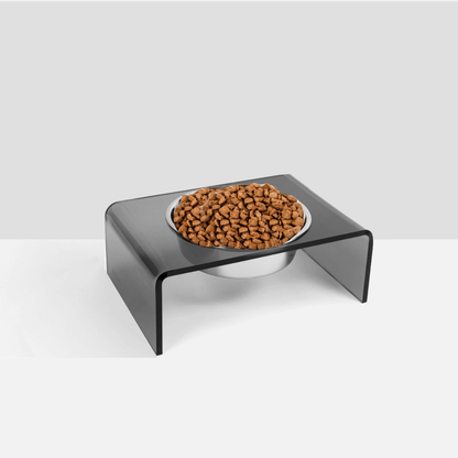 Lifestyle view of Single Smoke Grey Feeder in use — view 3