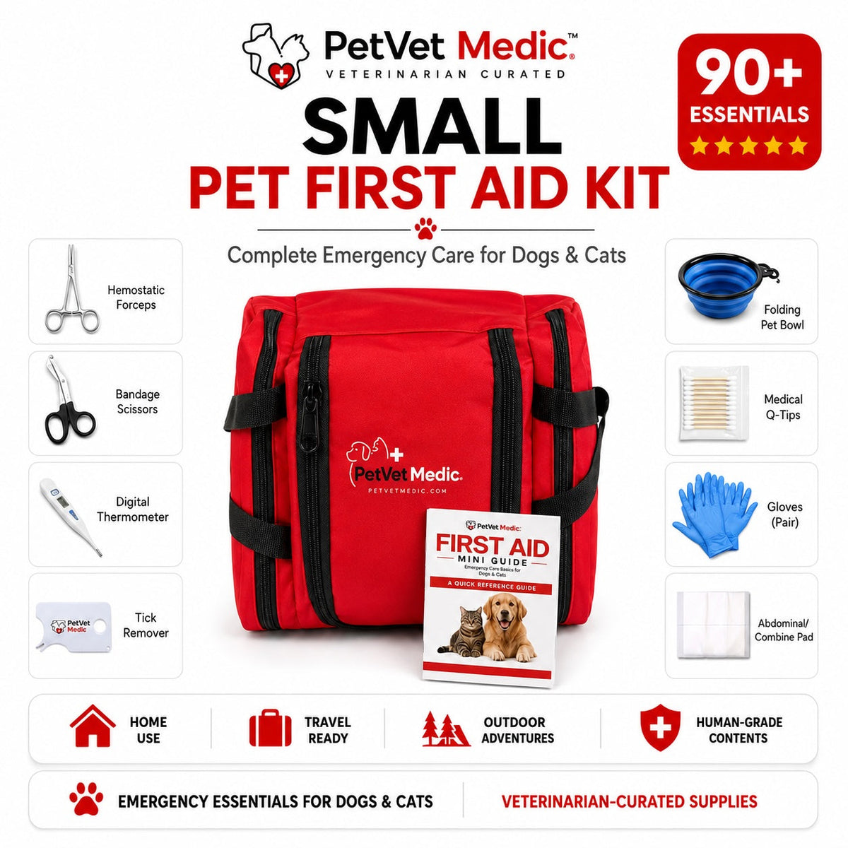 PetVet Medic® Small Pet First Aid Kit - 90+ Piece product image