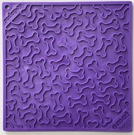 Purple SodaPup Bones eMat enrichment licking mat