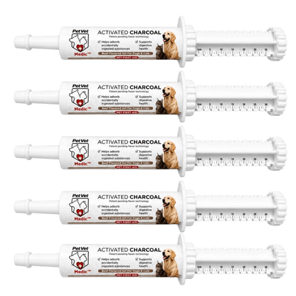 Paquete y opciones de tamaño de PetVet Medic® Jeringa de carbón activado para perros y gatos - 30 mL