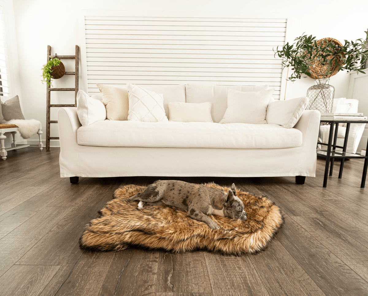 PupRug Curve Sable Tan dog bed product view