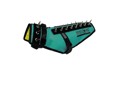 CoyoteVest Protective Dog Vest turquoise color view