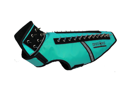 SpikeVest Protective Dog Vest turquoise view
