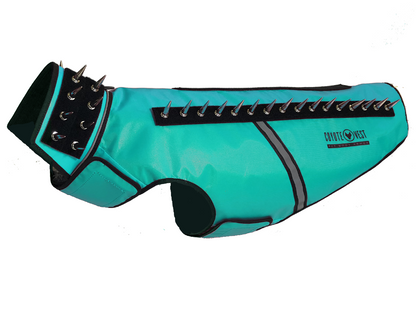 SpikeVest Protective Dog Vest turquoise view