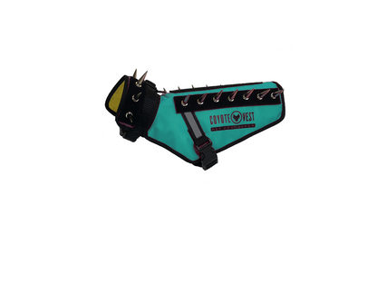 CoyoteVest Protective Dog Vest turquoise color view