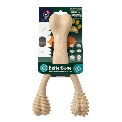 Dog chew toy with packaging on a white background