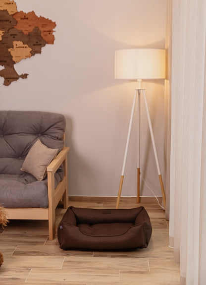 Cotton Sleeper Dog Bed - Brown — vista alternativa del producto 7