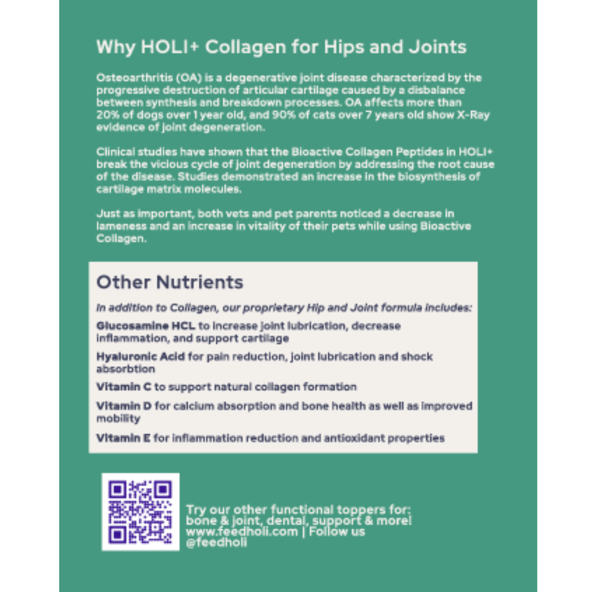 HOLI+ Collagen ingredients and formulation details