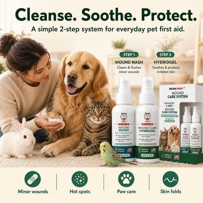 PetVet Medic® 2-Step HOCl Wound Care System wound-care detail
