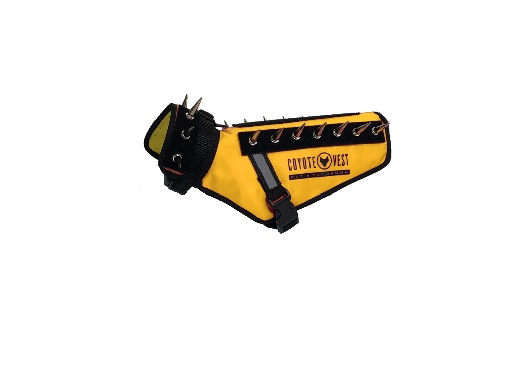 CoyoteVest Protective Dog Vest yellow color view